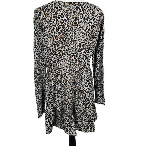 Zara Leopard Long Sleeve Knit Dress - Picture 4 of 5
